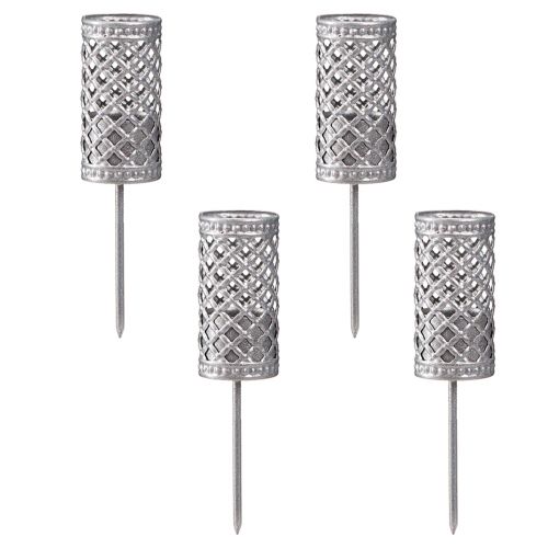 Artikel Stabkerzenhalter zum Stecken Silbergrau Ø24mm H10cm 4 St
