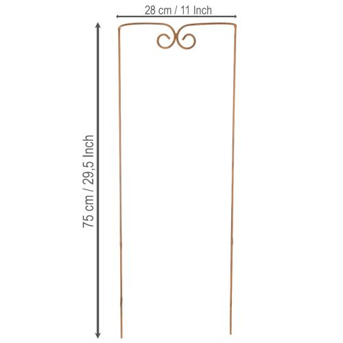 Artikel Rankgitter Rankhilfe Geschwungenes Deko-Element für Beete und Pflanztöpfe 75cm