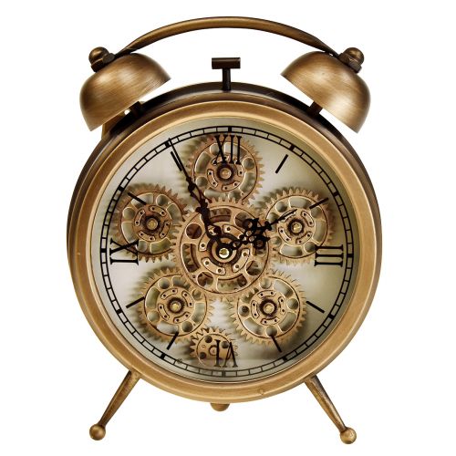 Artikel Steampunk Uhr mit römischen Zahlen Wecker 23x8x29,5cm
