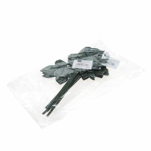 Artikel Metallstecker Rose Silber-Grau, Weiß gewaschen Metall 20cm × 11,5cm 8 St