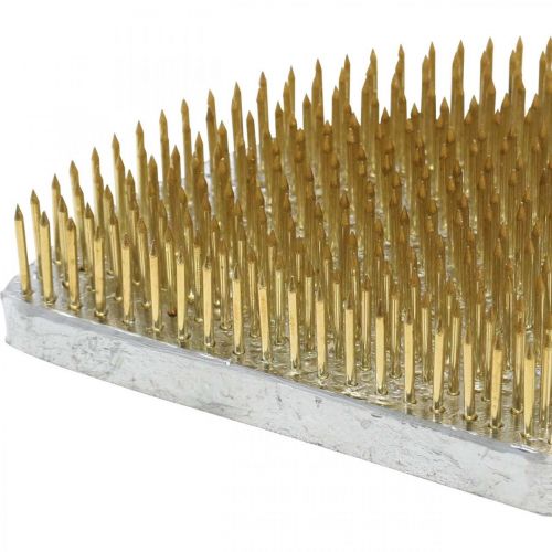 Artikel Ikebana Steckigel Kenzan Viertelkreis Steckhilfe für künstliche Blumenarrangements Silbern Messing 80×80mm