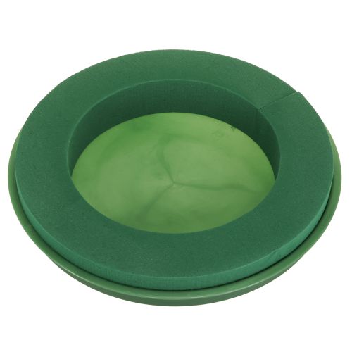 Artikel Steckschaum Kranz mit Schale Nasssteckschaum Ø29cm 2 St