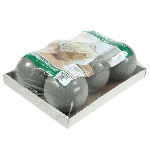 Artikel Steckschaum Kugel Steckmasse Ball Grau Ø12cm 6 St