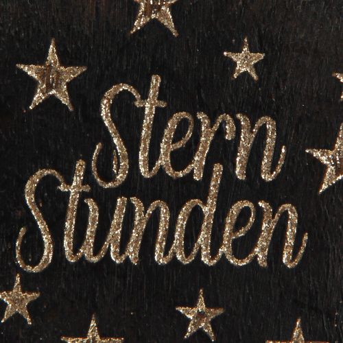 Artikel Stern Christbaumschmuck Holz Deko Schwarz Gold 14cm 4 St