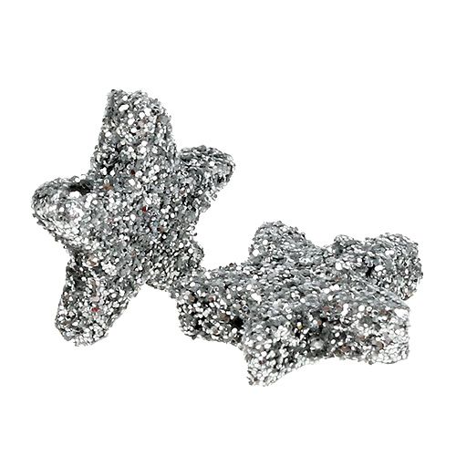 Artikel Stern Glitter 1,5cm zum Streuen Silber 144St