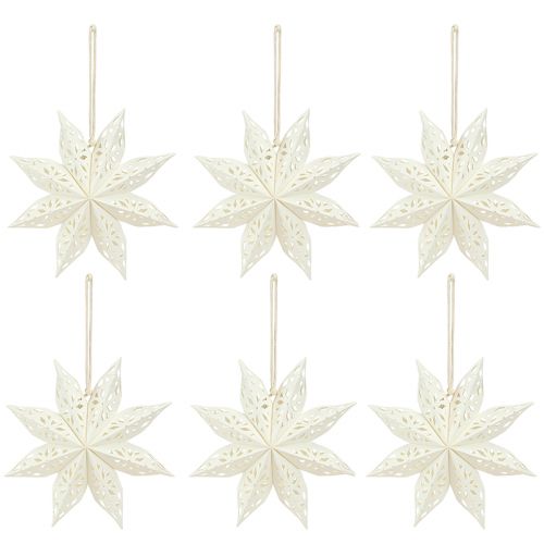 Artikel Stern Schneeflocke Deko Hänger Papier in Weiß Ø20cm 6 St