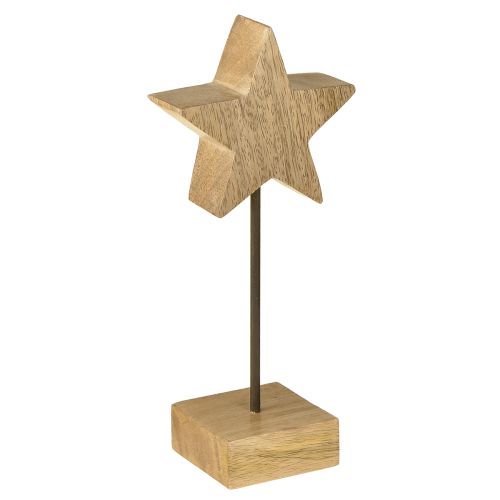 Floristik24 Stern aus Holz Natur Holzsterne zum Hinstellen H23cm 2 St