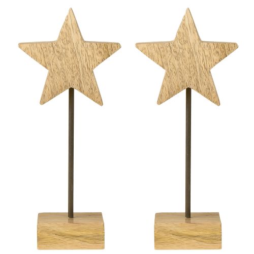 Artikel Stern aus Holz Natur Holzsterne zum Hinstellen H23cm 2 St