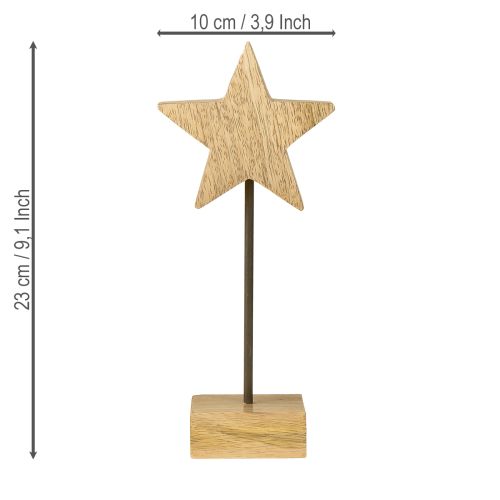 Artikel Stern aus Holz Natur Holzsterne zum Hinstellen H23cm 2 St