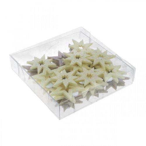 Artikel Deko Sterne zum Basteln Gelb, Braun Moosgummi 4cm 36 St