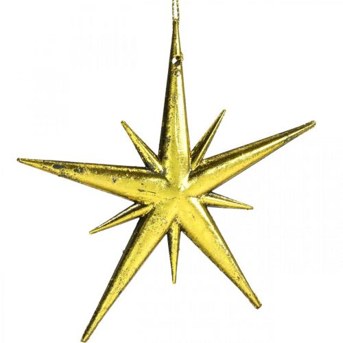 Artikel Weihnachtsdeko Stern Anhänger Golden B11,5cm 16 St