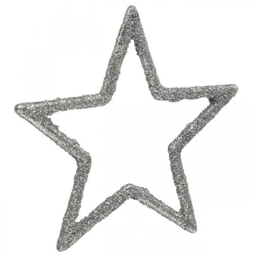 Artikel Streudeko Weihnachten Sterne Silbern Glitter Ø4cm 120 St