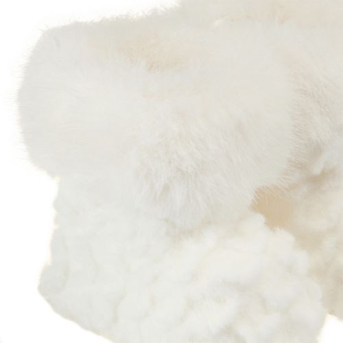 Artikel Stiefel mit Fell Stiefelchen Christbaumschmuck Weiß 7cm 2St