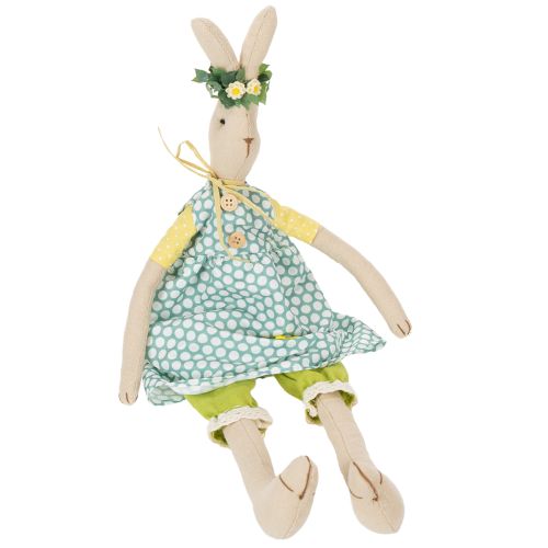 Stoffhase für Ostern, Osterhase mit Kleidung, Hasenmädchen H43cm