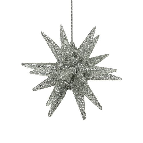 Sterne mit Glimmer Champagner 11,5cm 4 St