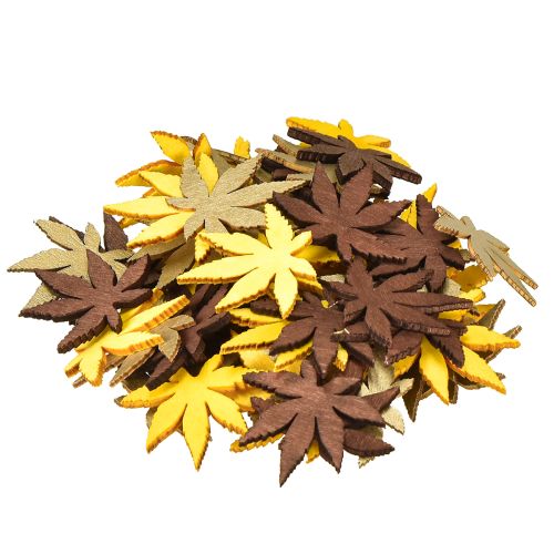 Artikel Streudeko Blätter Gelb, Braun, Platin Sortiert 4cm 72 St
