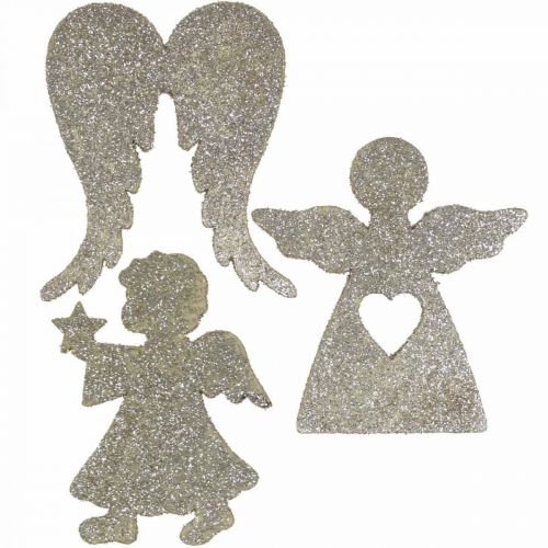 Artikel Streudeko Weihnachten Engel Deko Gold Glitter H8cm 24 St
