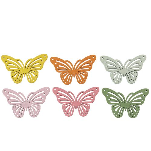 Floristik24 Streuer Holzschmetterling Bunte Streudeko 4,5×3cm 48 St