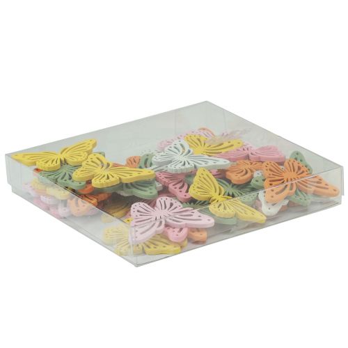 Artikel Streuer Holzschmetterling Bunte Streudeko 4,5×3cm 48 St