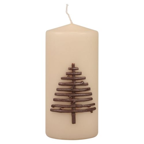 Weihnachtskerze Kerze Weihnachten Beige 150/70mm 1 St