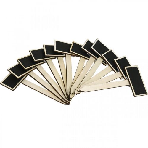 Artikel Holztafel zum Stecken, Pflanzenschild, Tafel für Schulanfang, Tischdeko für Hochzeit 9×4,5cm L19,5cm 12St