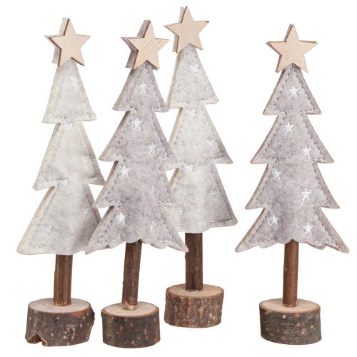 Artikel Tannenbaum aus Filz Deko mit Stern Creme Beige 18cm 4 St