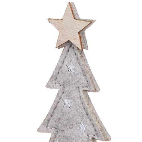 Artikel Tannenbaum aus Filz Deko mit Stern Creme Beige 18cm 4 St