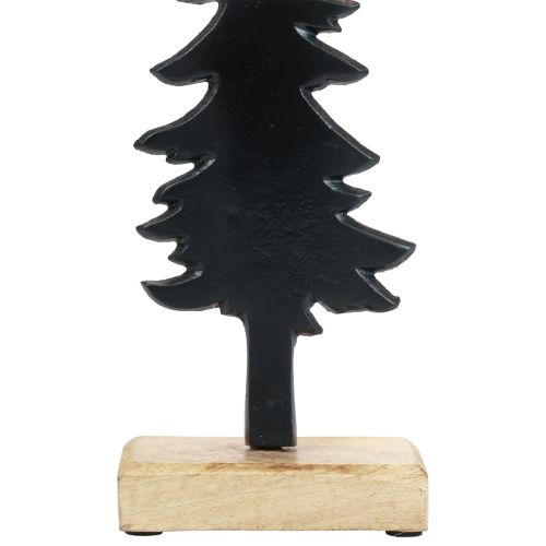 Artikel Weihnachtsdeko Tannenbaum Holz Metall Tischdeko H27cm