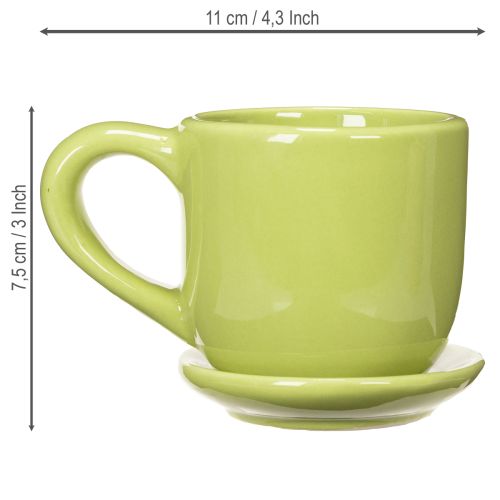 Artikel Kaffeetasse schmucke Tischdekoration für eine stilvolle Raumgestaltung mit Pflanzen 11cm 3St