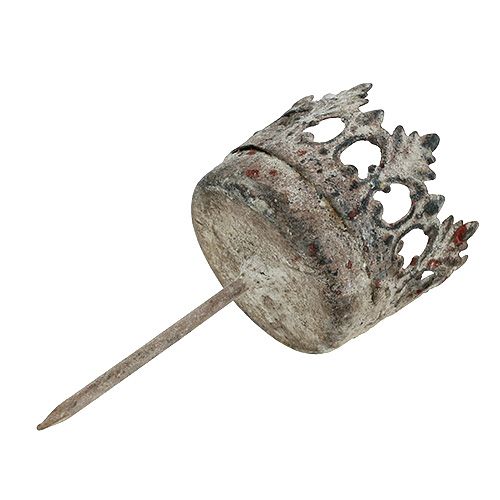 Artikel Teelichthalter Ø4cm H9,5cm zum Stecken Grau 4 St