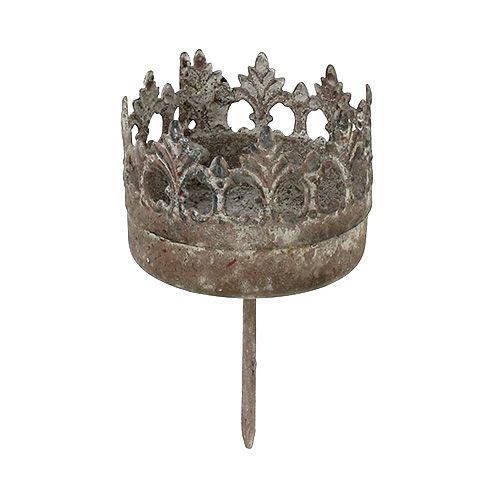 Artikel Teelichthalter Antik Ø5cm H10cm Grau 4St