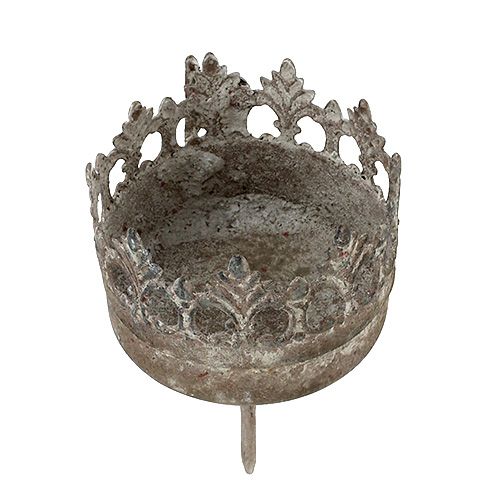 Artikel Teelichthalter Antik Ø5cm H10cm Grau 4St