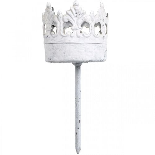 Artikel Teelichthalter Metall zum Stecken, Kerzenhalter Krone Ø4,5cm 4St