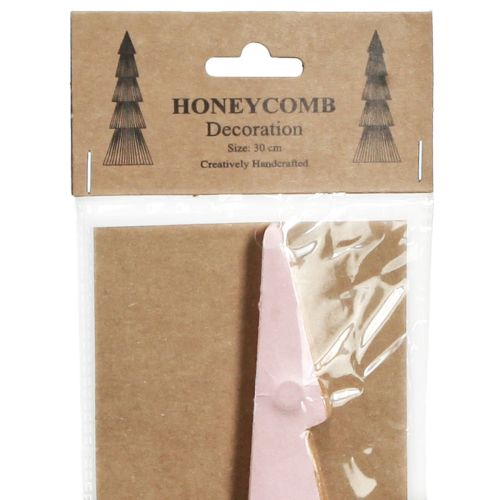 Artikel Tischdeko Tannenbaum Wabenpapier Apricot Gold H30cm 2 St