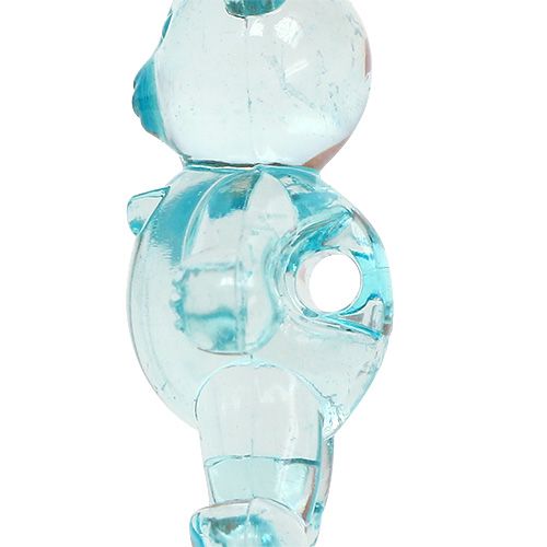 Floristik24 Tischdeko zur Geburt Bärchen Blau 3,5cm 60St