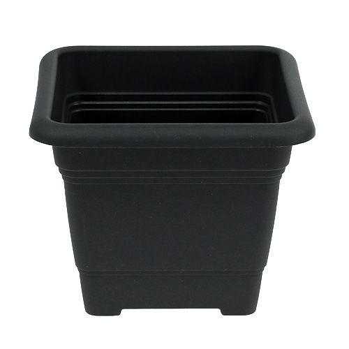 Topf „Nora“ 23cm x 23cm H18,5cm Anthrazit 1 St