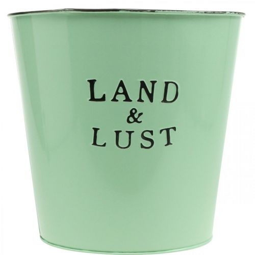 Artikel Blumentopf Vintage Pflanzkübel Mint Metalldeko Ø21,5×H16,5cm