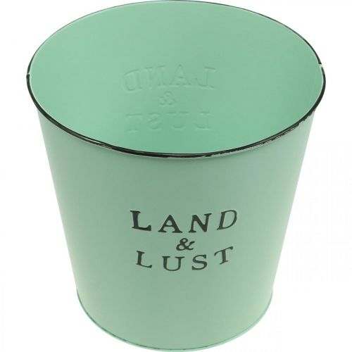 Artikel Blumentopf Vintage Pflanzkübel Mint Metalldeko Ø21,5×H16,5cm