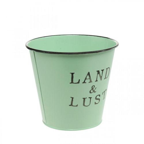 Pflanzkübel Mint Deko Übertopf Metall Blumentopf klein Ø14×H13cm