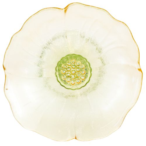 Dekoteller mit Fuß Glas Blume Floraler Stil ideal für festliche Präsentation 15cm | Floristik24.de