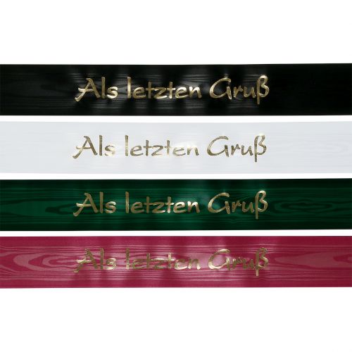 Floristik24 Trauerband farbig „Als letzen Gruß“ 12 St