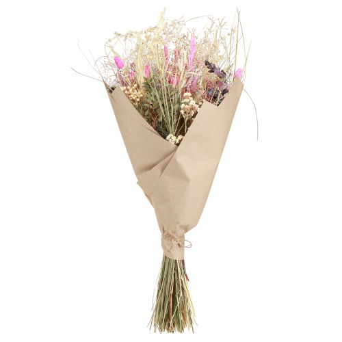 Floristik24 Trockenblumenstrauß Gräser Eukalyptus Creme Rosa 200g