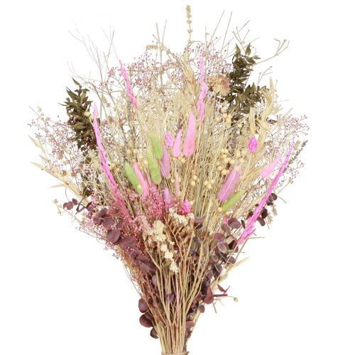 Artikel Trockenblumenstrauß Rosa Grün Lagurus Eukalyptus 150g