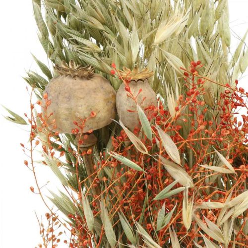Artikel Trockenblumenstrauß Getreide und Mohn Trockendeko 60cm 100g