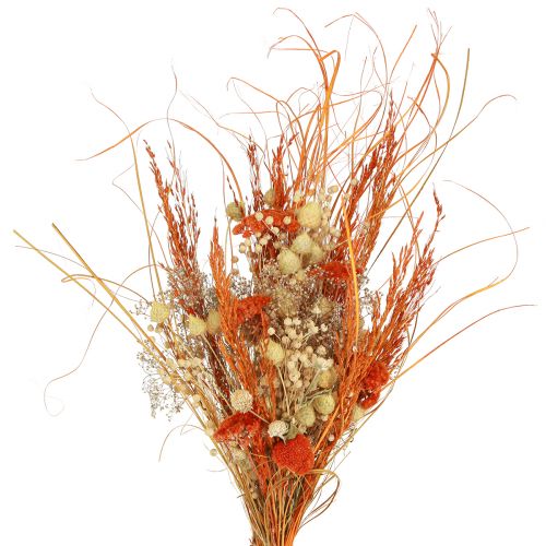 Artikel Trockenstrauß Distel Schafgarbe Orange Gebleicht 55cm 150g