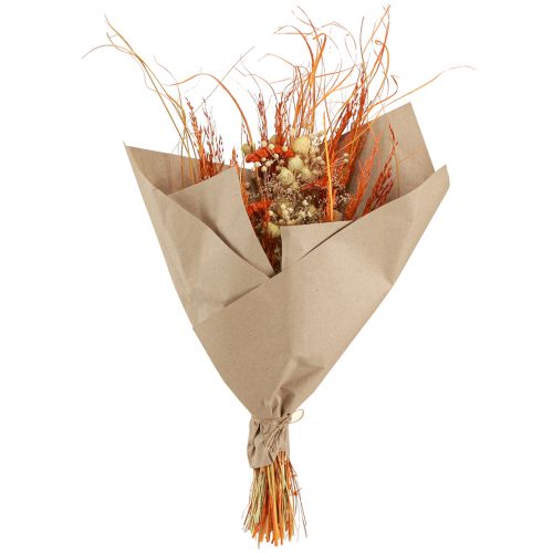 Artikel Trockenstrauß Distel Schafgarbe Orange Gebleicht 55cm 150g