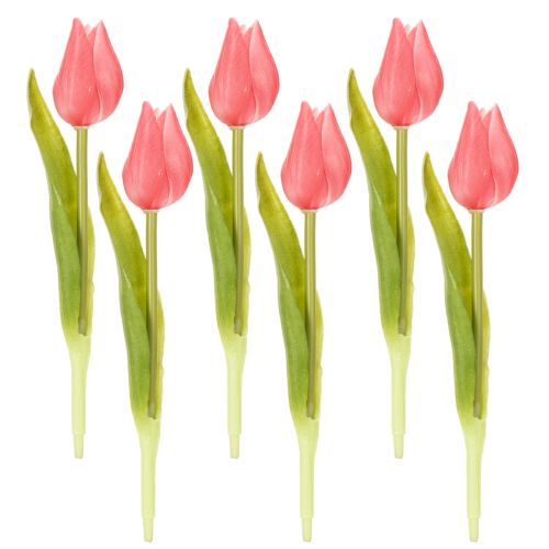 Hochwertige Tulpenblume als naturgetreue Nachbildung für Tischvasen 21cm 6St | Floristik24.de
