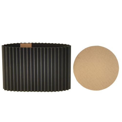 Artikel Übertopf Papier Schwarz Blumentopf Ø13cm H12cm 4 St