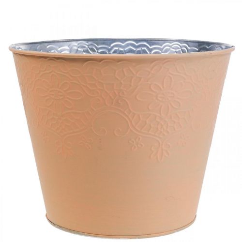 Floristik24 Übertopf Metall Blumenübertopf Pastell Orange Ø20cm H16cm
