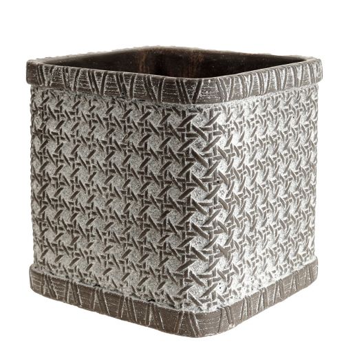 Floristik24 Übertopf Pflanzkasten Keramik Blumentopf 12×12×12cm